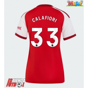Arsenal Riccardo Calafiori #33 Primera Equipación Mujer 2026-27 Manga Corta